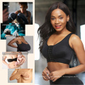 in stock 2 in 1 women black skin seamless compression shapewear bra post surgery